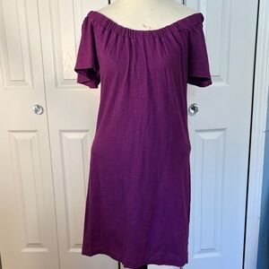 Banana Republic Off-Shoulder Purple Women's Dress XS